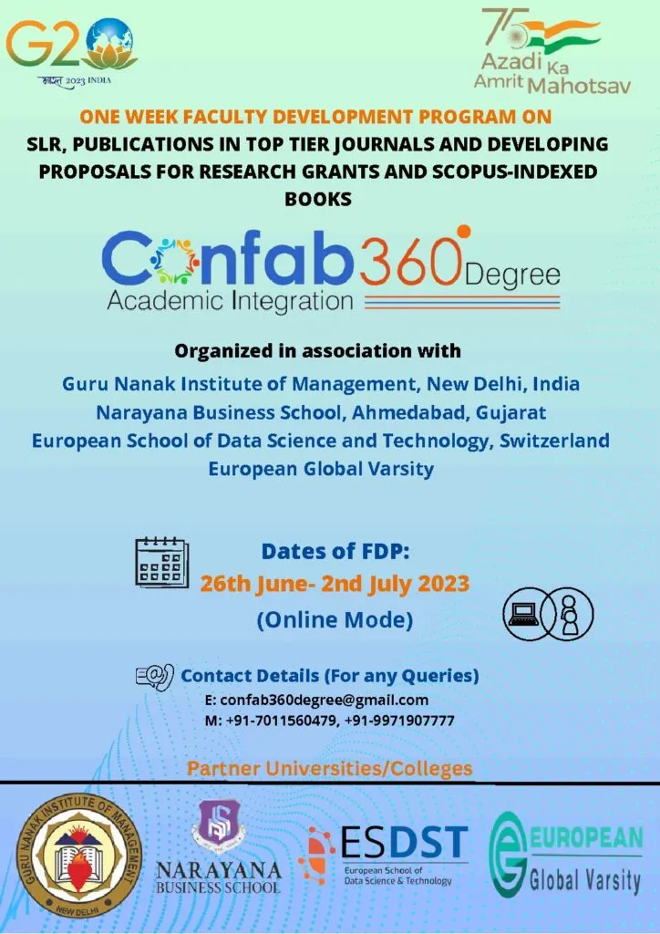 One Week Faculty Development Program On SLR, Publications In Top Tier Journals And Developing Proposals For Research Grants And Scopus-Indexed Books - Image 1