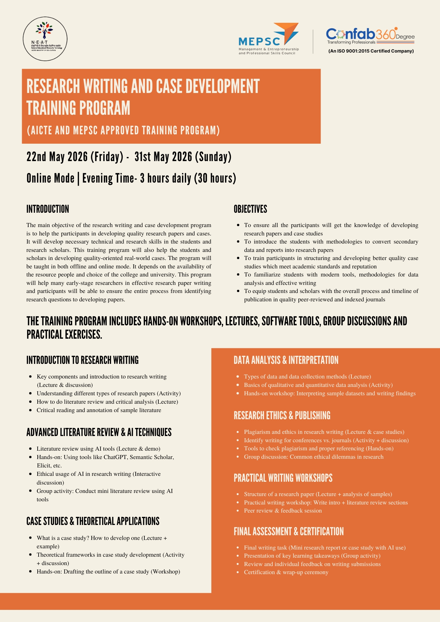 Research Writing and Case Development Training Program - Image 1